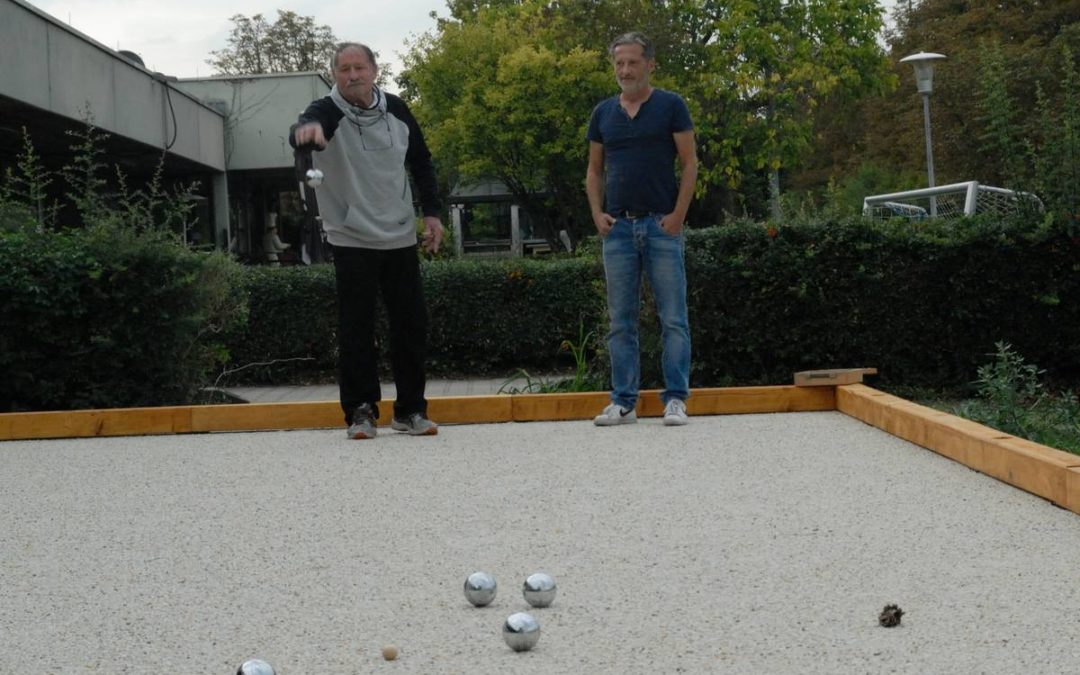 Unser Bouleplatz ist fertig